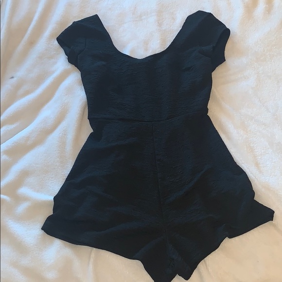 black sleek romper urban outfitters - Picture 2 of 5